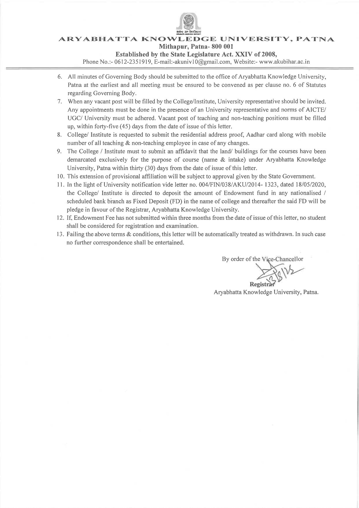 AKU Affiliation Letter