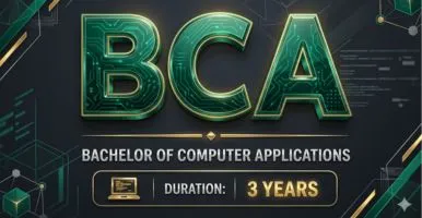 BCA students working on computers